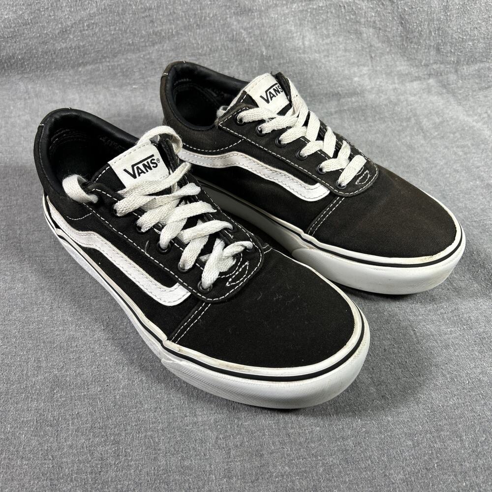 Vans Shoes W 5 (UK 3.5) Black Off The Wall Canvas Skate Shoe Low Top 721356